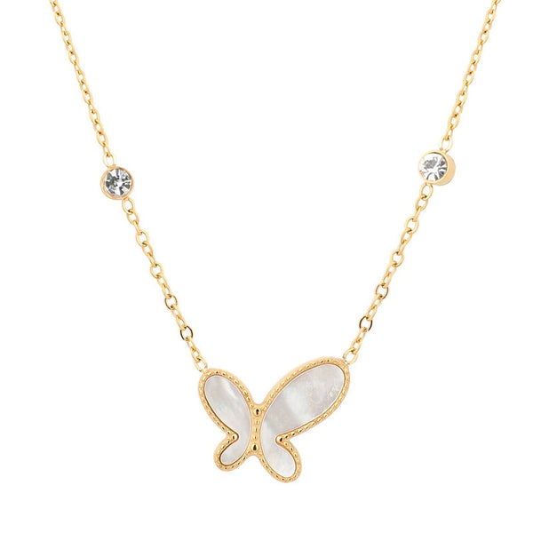 White Butterfly Kette