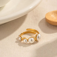 Four pearls Ring verstellbar