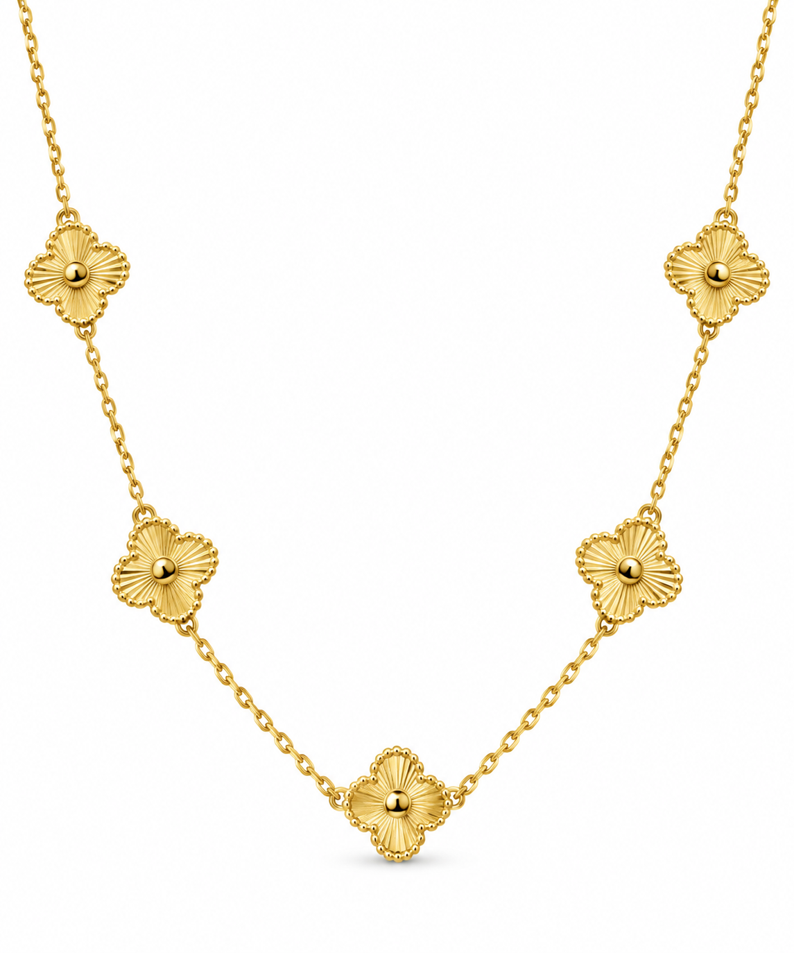 Clover 5er Kette Gold, Sheybi Jewels, Ansicht 1