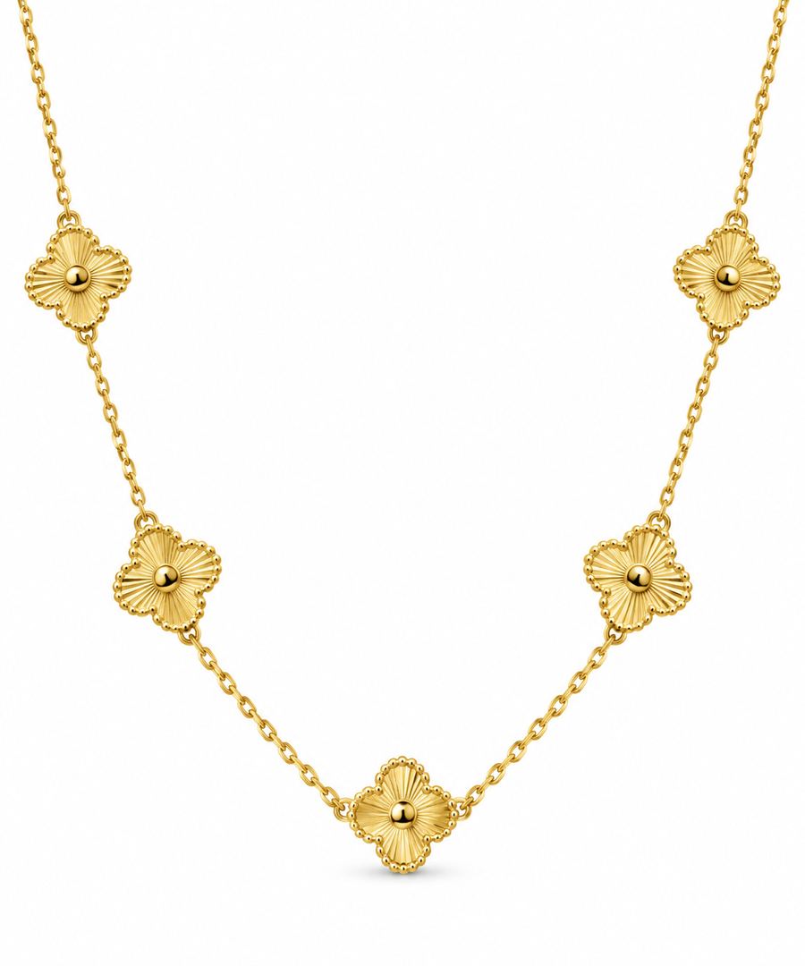 Clover 5er Kette Gold, Sheybi Jewels, Ansicht 1