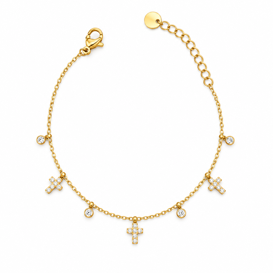 Diamond cross Armband