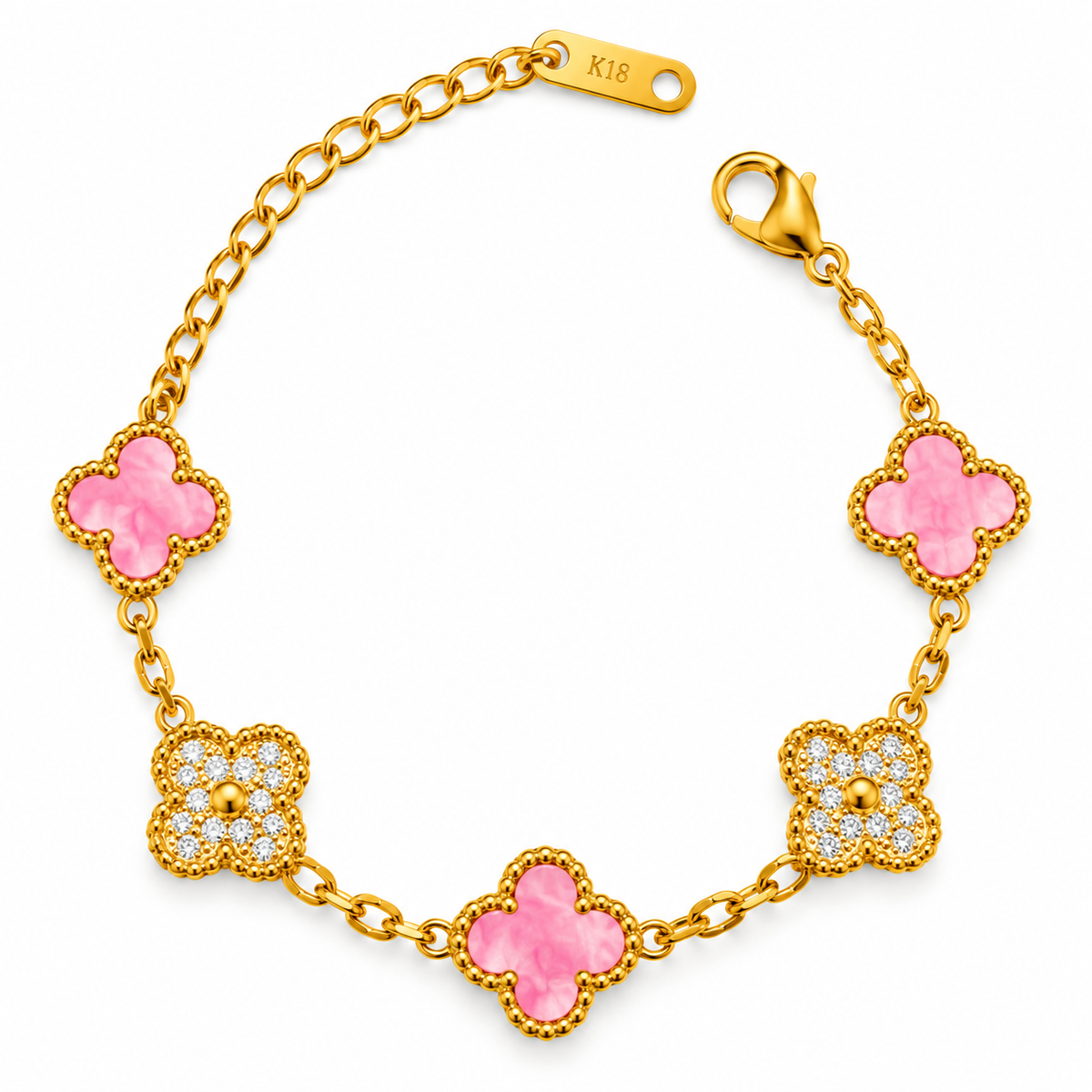 Clover Armband Gold, Sheybi Jewels, Ansicht 1