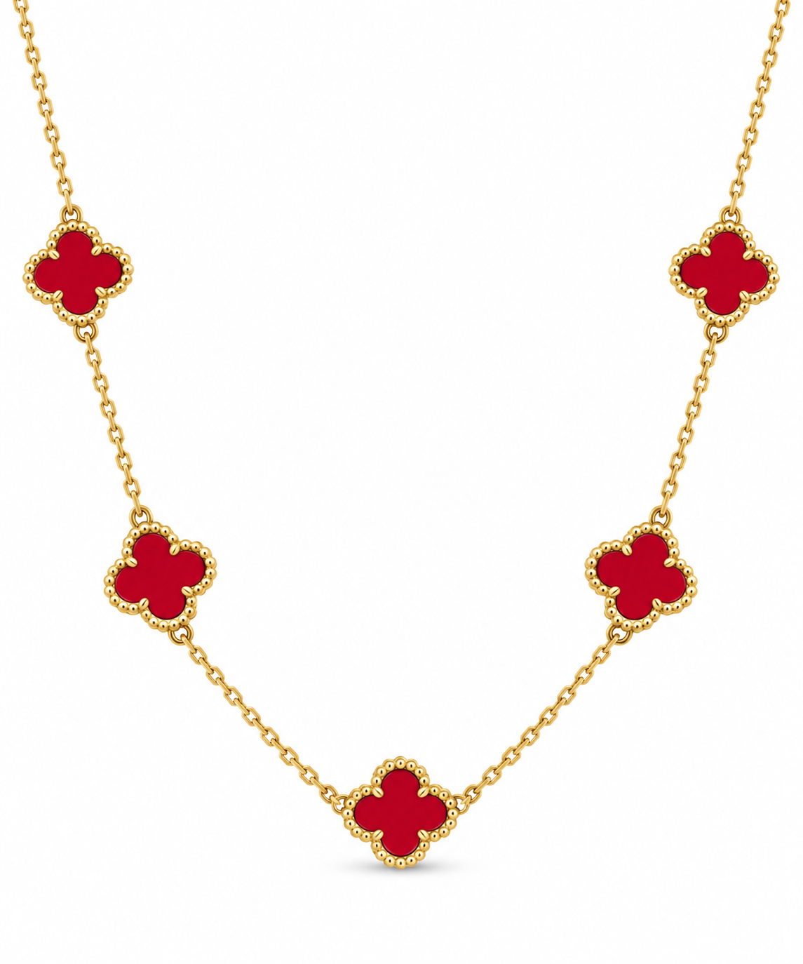 Clover 5er Kette Gold, Sheybi Jewels, Ansicht 2