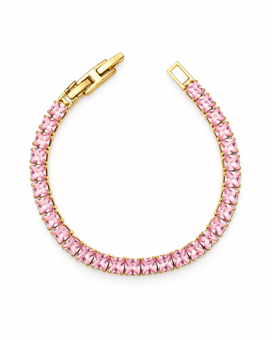 Rosa Diamond Armband Edelstahl, Sheybi Jewels