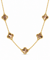 Clover 5er Kette Gold, Sheybi Jewels, Ansicht 3