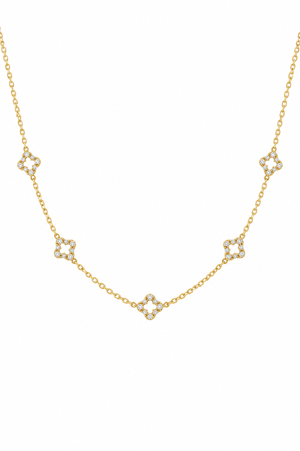 Celeste clover Kette