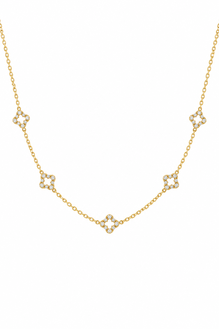 Celeste clover Kette
