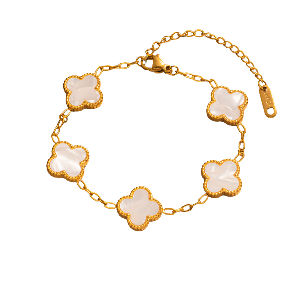Laila weiss - Clover Armband