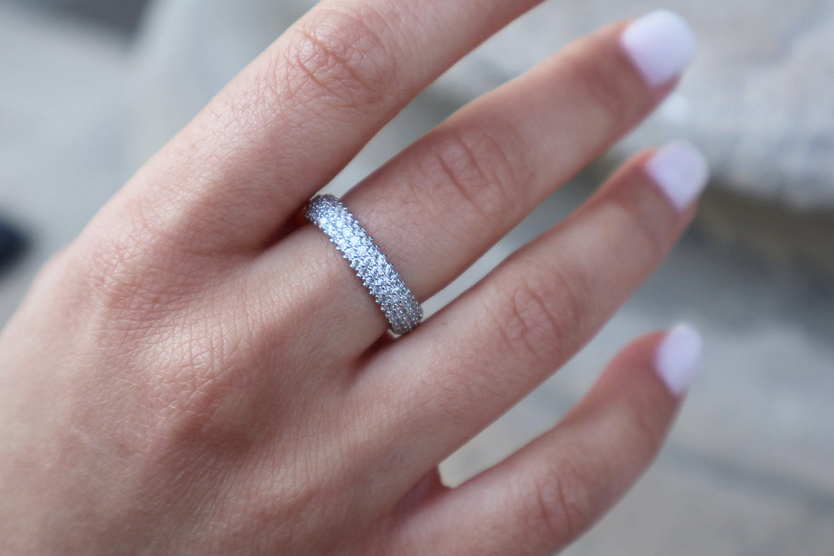 925 Silber Diamond Ring