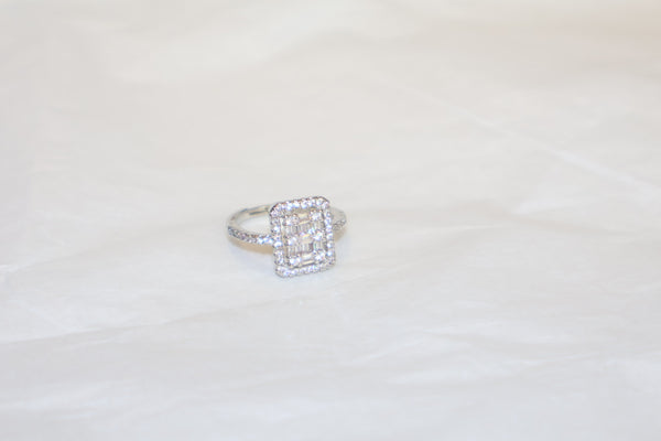 Sayah squared Diamond Ring verstellbar