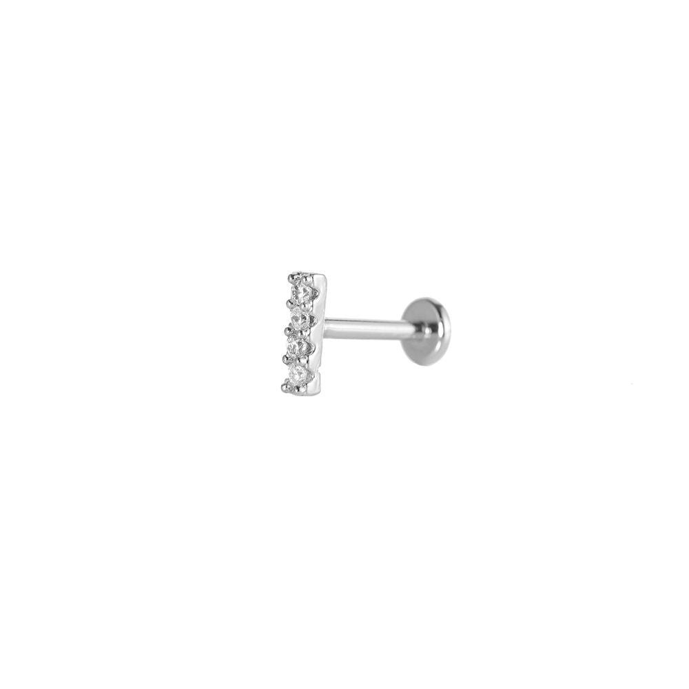 Diamonds Line Edelstahl Piercing