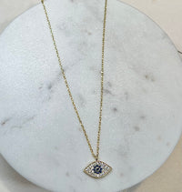 925 Silber Blue eye Kette